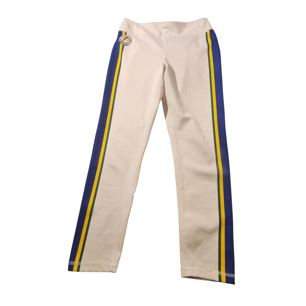 Polo Ralph Lauren Leggings Girls M (8-10) White Ski Club Stripe Ankle‎ Athletic
